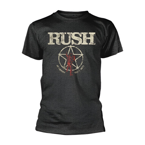 Rush Men's American Tour 1977 T-Shirt Gray