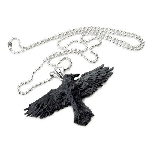 Alchemy of England Black Raven Pendant Black