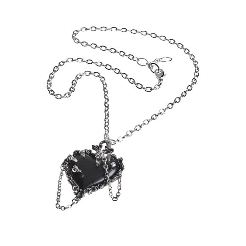 Alchemy of England Witches Heart Pendant Black