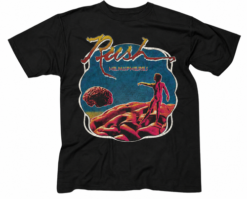 Rush Hemispheres Album Cover T-Shirt Black