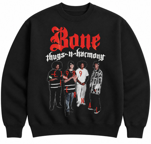 Bone Thugs-N-Harmony E 1999 Crew Neck Sweatshirt Black