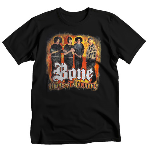 Bone Thugs-N-Harmony Distressed Flames T-Shirt Black