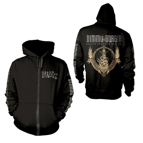 Dimmu Borgir Men's Grand Serpent Rising Zip Up Hoodie Black