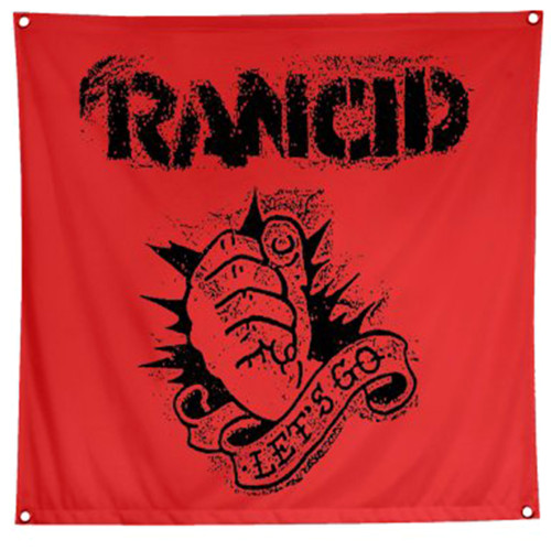 Rancid Let's Go Fabric Poster Flag Red