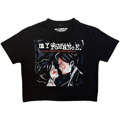 My Chemical Romance Three Cheers Women's Crop Top T-Shirt Black