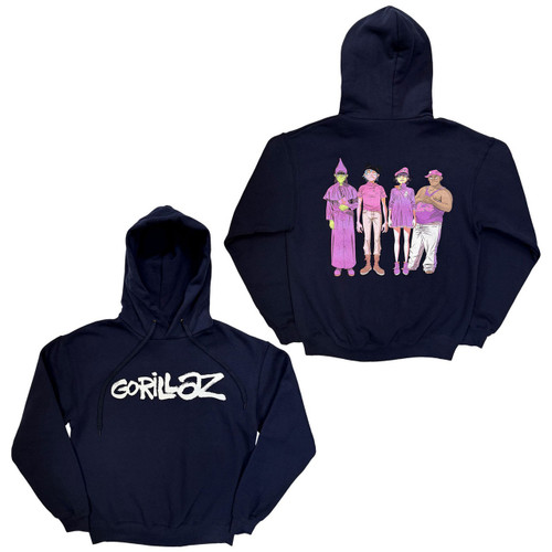 Gorillaz Cracker Island Pull Over Hoodie Navy
