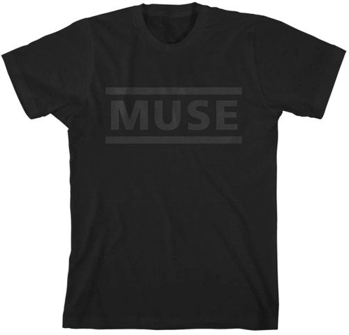 Muse Dark Gray Logo T-Shirt Black