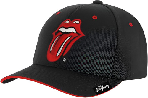 Rolling Stones Men's Classic Tongue Hat Adjustable Black