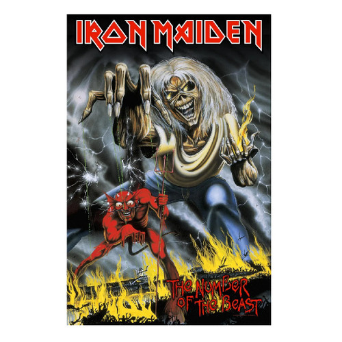 Iron Maiden Number Of The Beast Textile Poster Flag - Merch2rock