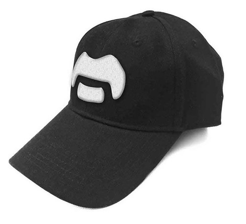 Frank Zappa White Mustache Snapback Baseball Hat Black