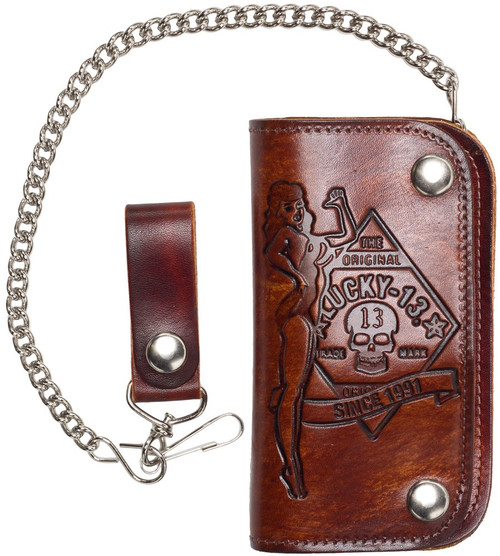 Lucky 13 Wallet - Antique Embossed No Rider