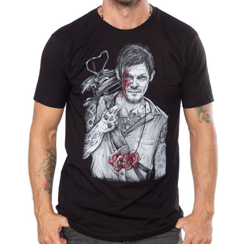 Black Market Art  T-Shirt - Wayne Maguire Walking Dead Daryl Dixon
