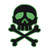 Kreepsville 666 Skull Crossbones Green Embroidered Patch