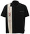 Steady Clothing V-8 Pinstripe Button Up Bowling Shirt Black Stone