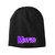 MISFITS Purple Logo Black Knit Beanie