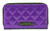 Rock Rebel Studded Bats Zip Around Wallet Purple Glitter