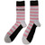 BlackPink Stripes and Logo Ankle Socks White