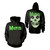 Misfits Glow Jurek Skull Pull Over Hoodie Black