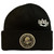 Five Finger Death Punch Woven Patch Logos Ribbed Knit Bean Hat Black