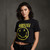 Nirvana Yellow Happy Face Women's Crop Top T-Shirt Black