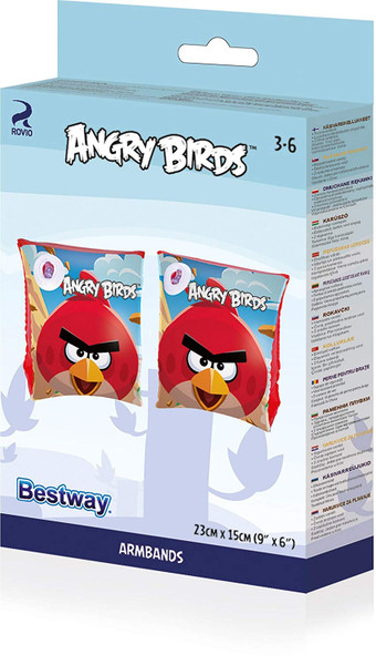 Bestway ANGRY BIRDS Swimming Swim Aid Inflatable Arm Band Kids Floaties ...