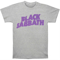 Black Sabbath Purple Logo Slim-Fit T-Shirt Grey