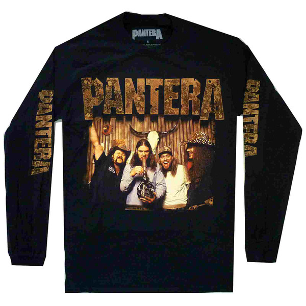 Pantera Bong Group Long Sleeve T-Shirt Black - Merch2rock