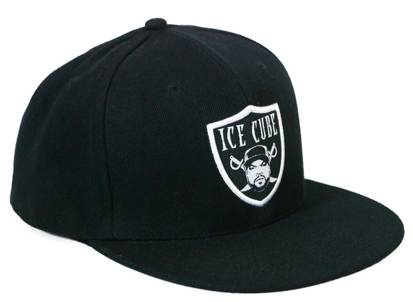 Ice Cube Raider Logo Snapback Fit Hat Black - Merch2rock
