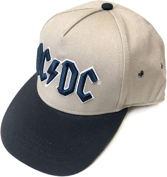AC/DC Hat Navy Classic Band Logo Adjustable Sand - Merch2rock ...