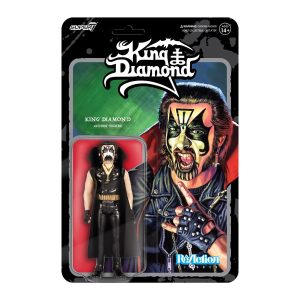 Super7 ReAction Figure King Diamond 9,5 Cm - Era Mercyful Fate Con Microfono - 3