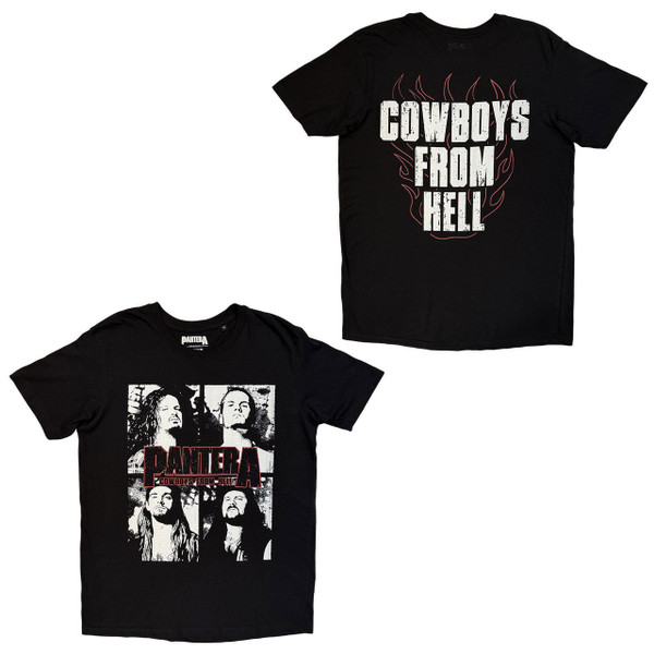 Pantera Men's Cowboys From Hell Flames T-Shirt Black - Merch2rock