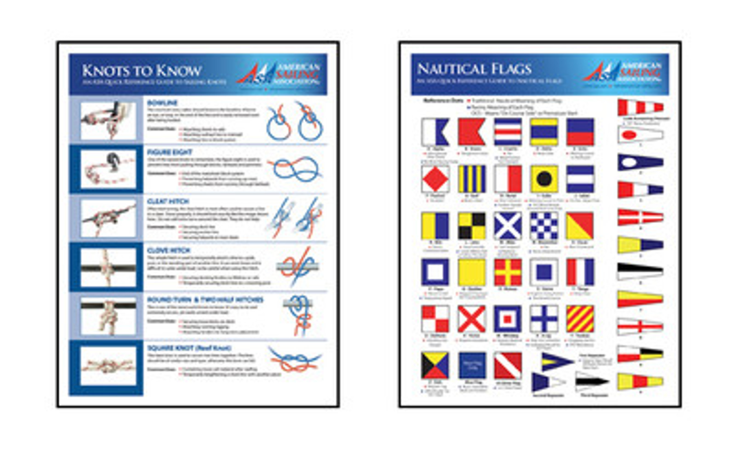Nautical Flags and Knots to Know Laminated Chart