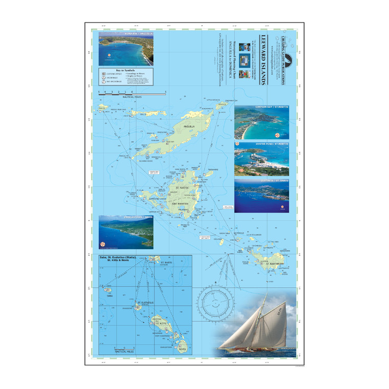 Leeward Islands Waterproof Planning Chart - Anguilla to Dominica