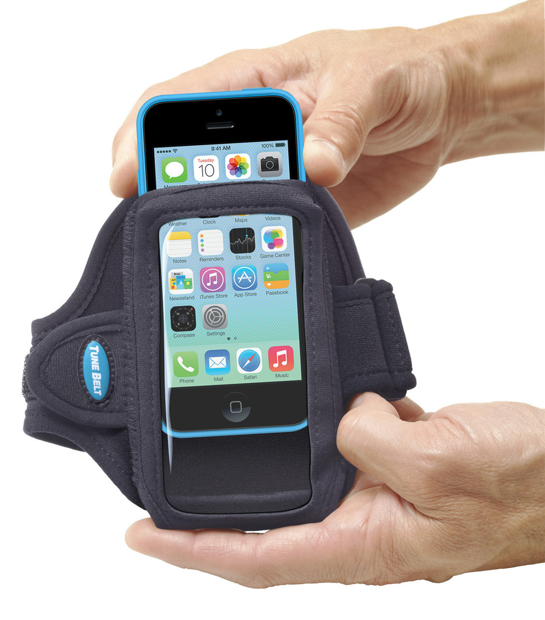 Tune Belt AB86.1 Soporte de brazalete para teléfono celular para iPhone 13  Mini, 12 Mini y SE 2020 - Banda deportiva resistente al agua para correr y
