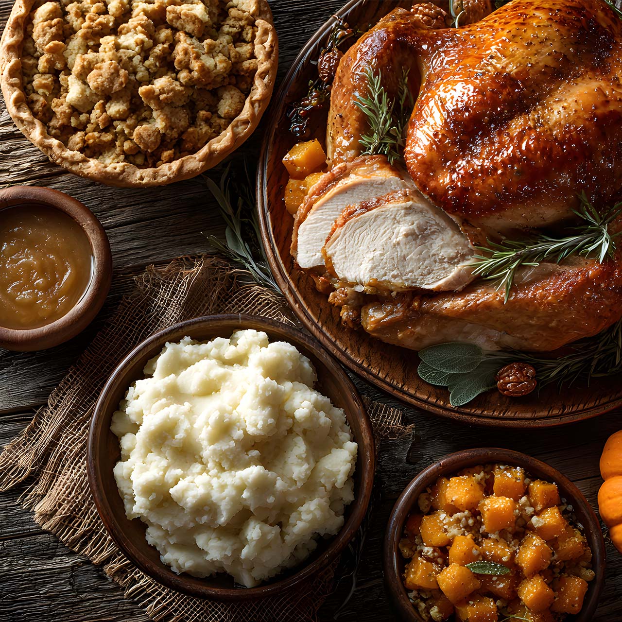 Traditional Thanksgiving Meal, for our November 13th cooking class