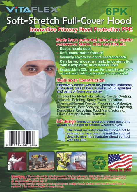 GSP Spray Hood- Full-cover style, White or Metallic Gray, Case of 45x 6-PK