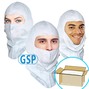 GSP Spray Hood, Open-face style, Aqua Blue or White, $1.54 ea, 300 Hoods Bulk Case 