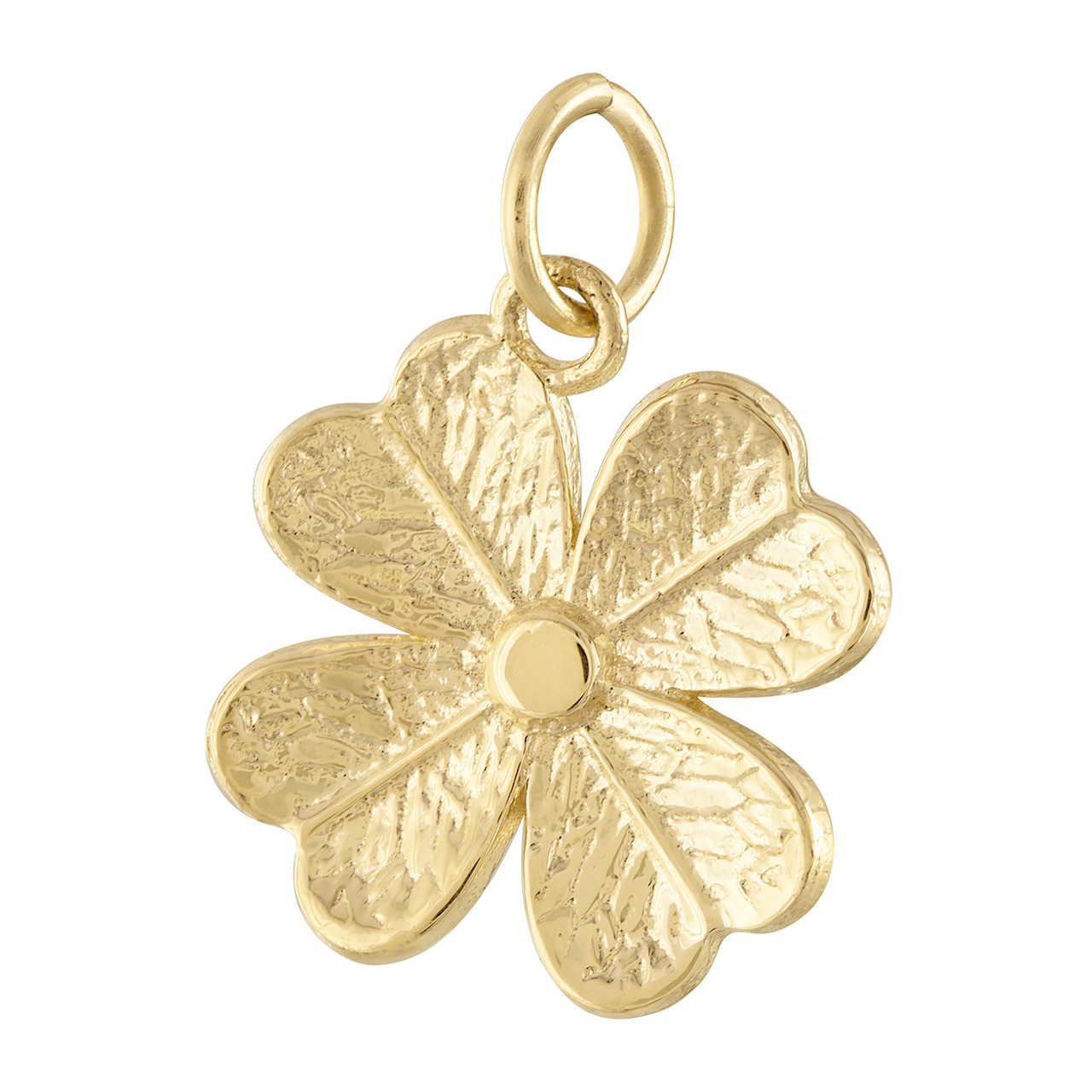 Gold four leaf clover on sale charm