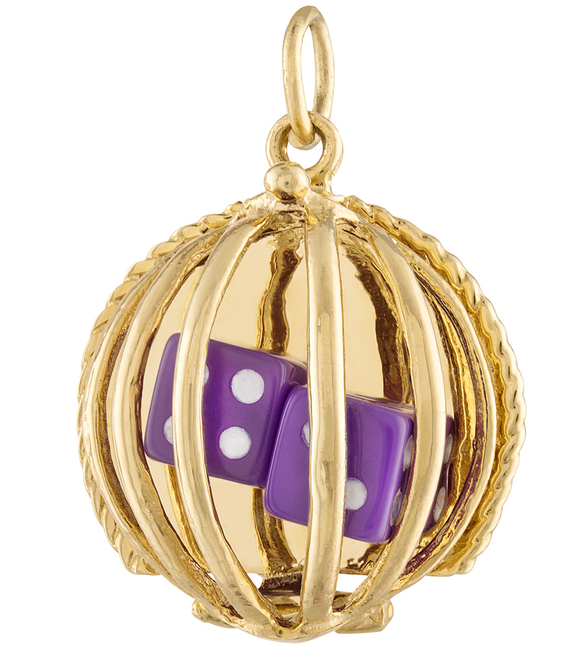 Dice Charm, Gold Dice Charm, Gambling Charms