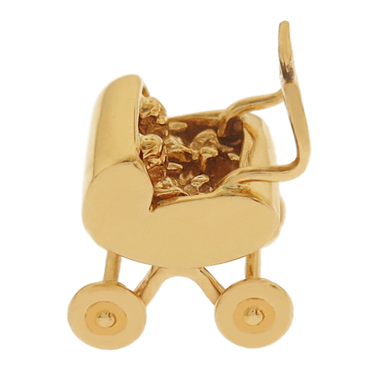 gold baby carriage