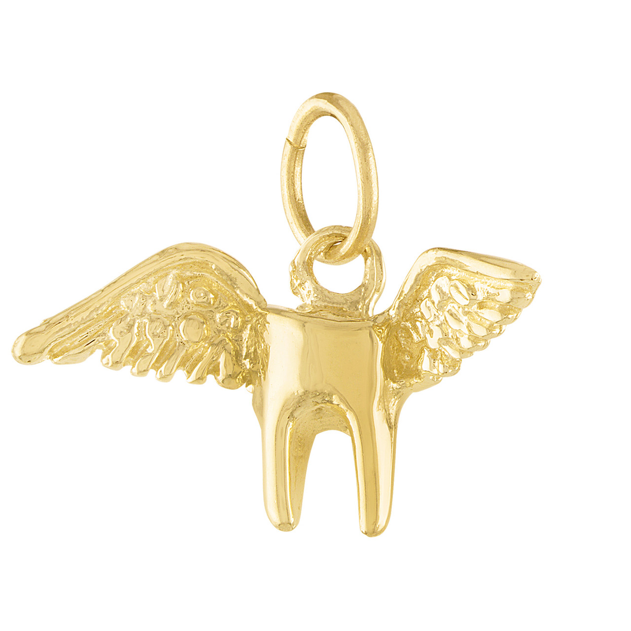 Angel Wing Mini Charm 14k Yellow Gold