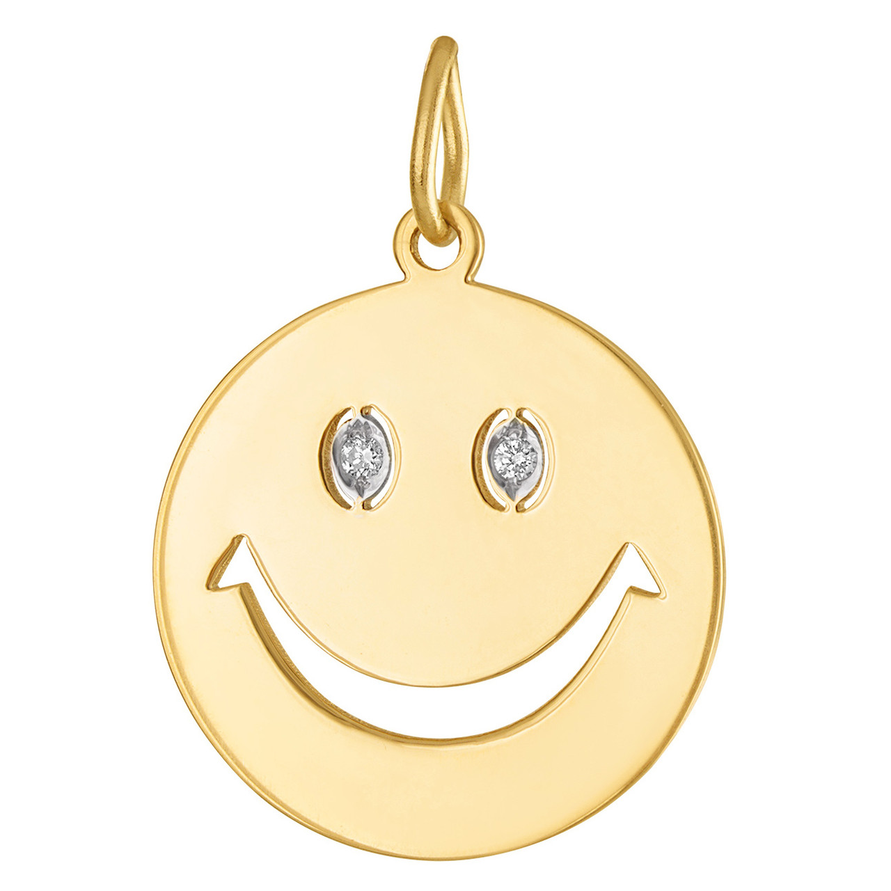 Lenora Dame Smiling Face w Heart Eyes Emoji Beaded Purse Charm FOB, Multi