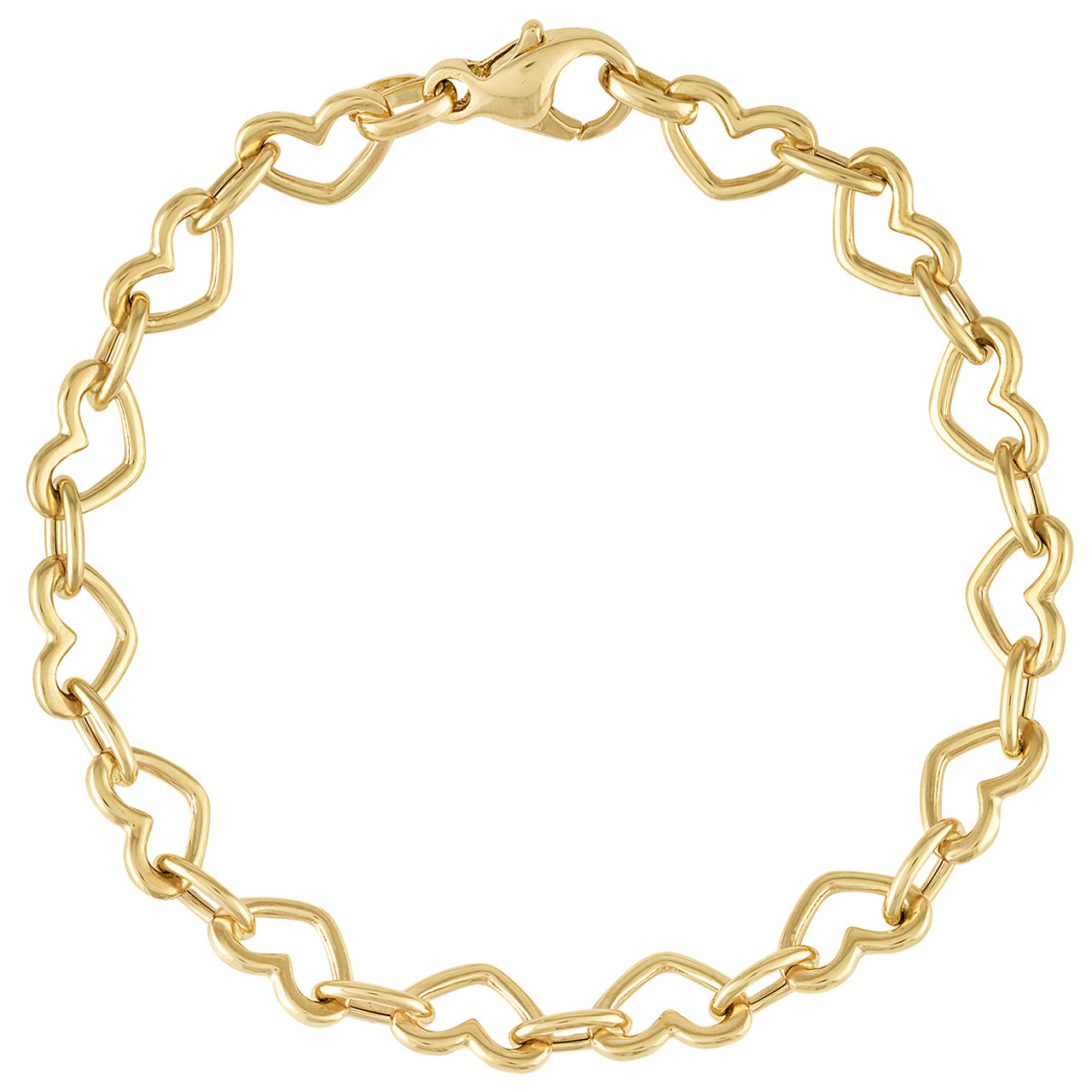 Gold Heart Chain Bracelet