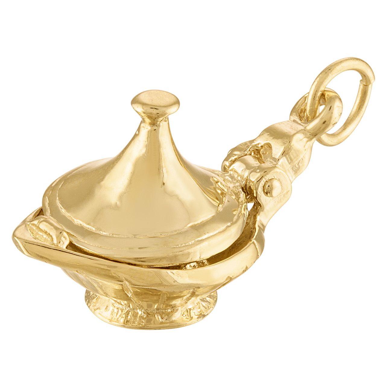 gold genie lamp charm