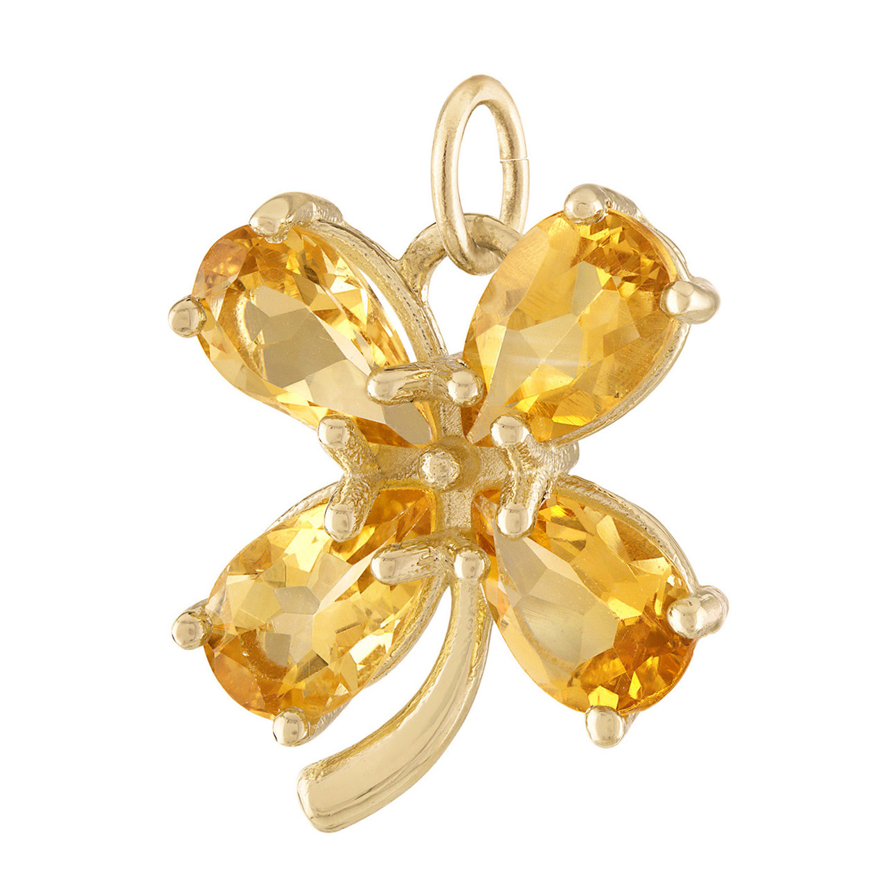 Gold Four Leaf Clover Charm Bracelet
