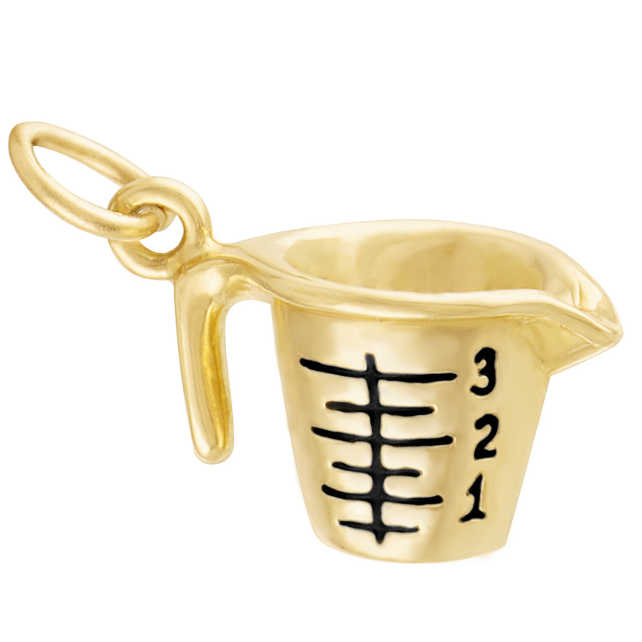 Coffee Mug 14K Gold Charm