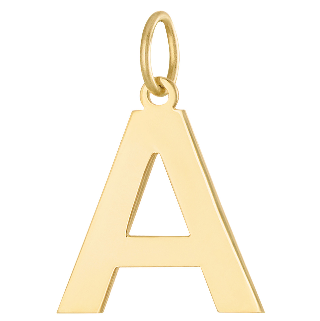 Letter J Necklace - Gold Block Letter Initial Charm