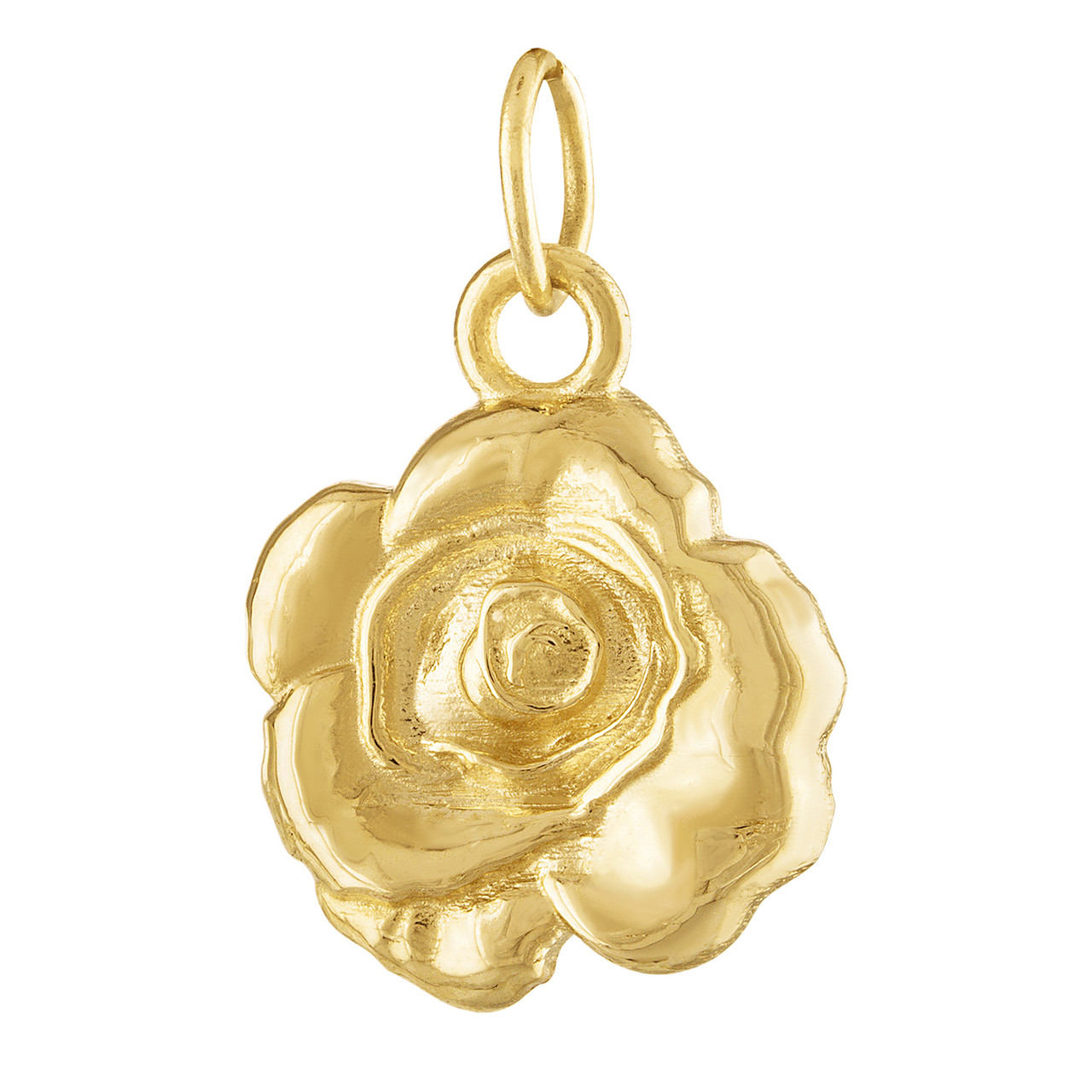 Rose 14K Gold Charm | Flower Charms | Gold Rose Charms