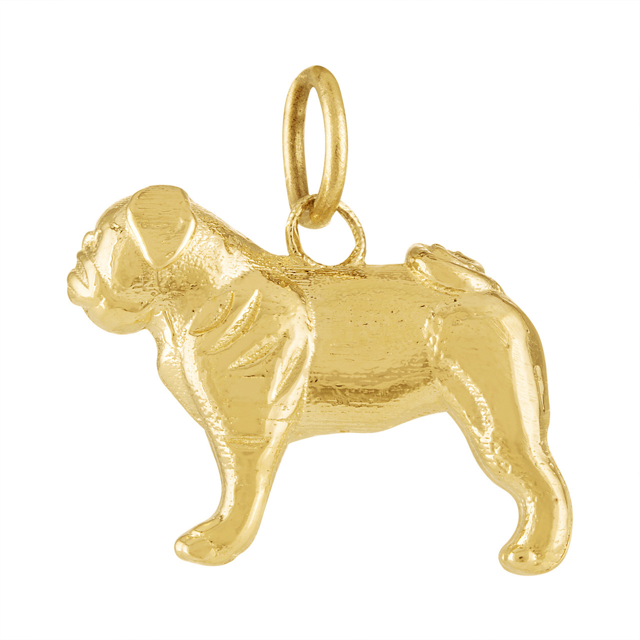 Dog - Pug 14K Gold Charm