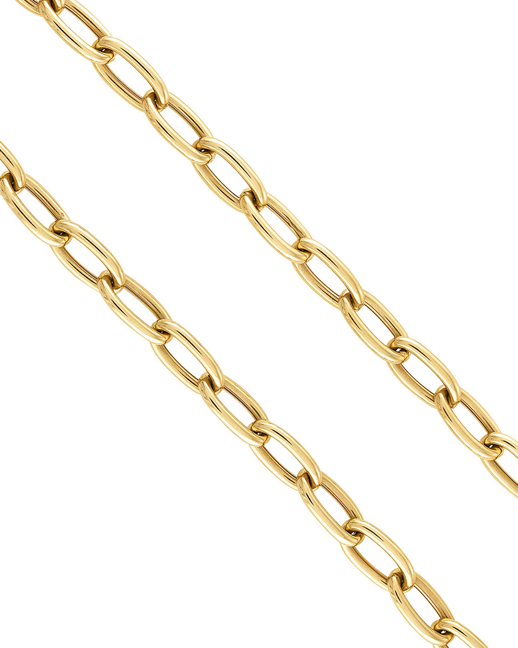 Amelia Trombone Link 14k Gold Charm Necklace